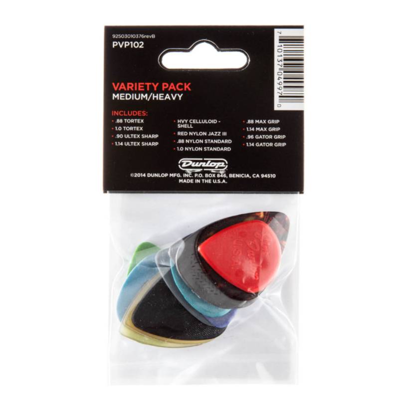 Медиаторы Dunlop PVP102 Medium/Heavy Variety Pack (12 шт.) (12 шт.)