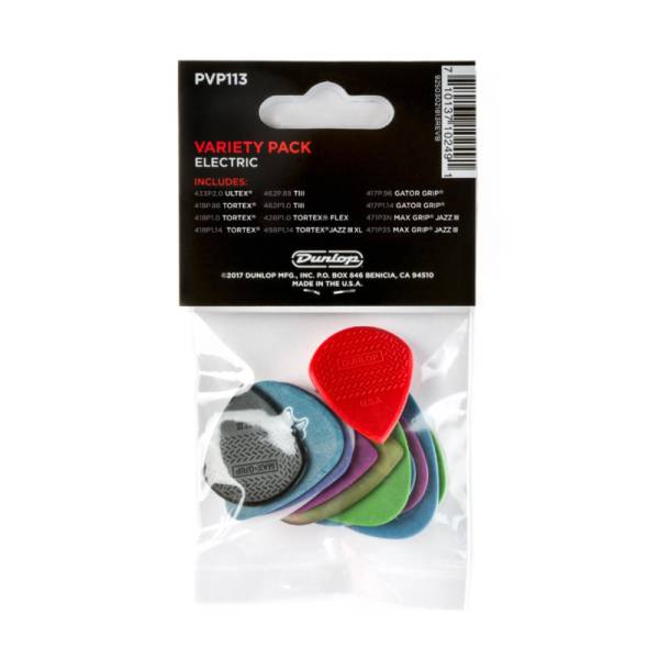 Медіатори Dunlop PVP113 Electric Guitar Variety Pack (12 шт.) (12 шт.)