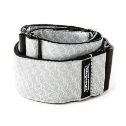 Ремень для гитары DUNLOP D6712 JACQUARD CUBE HATCH LIGHT GREY STRAP