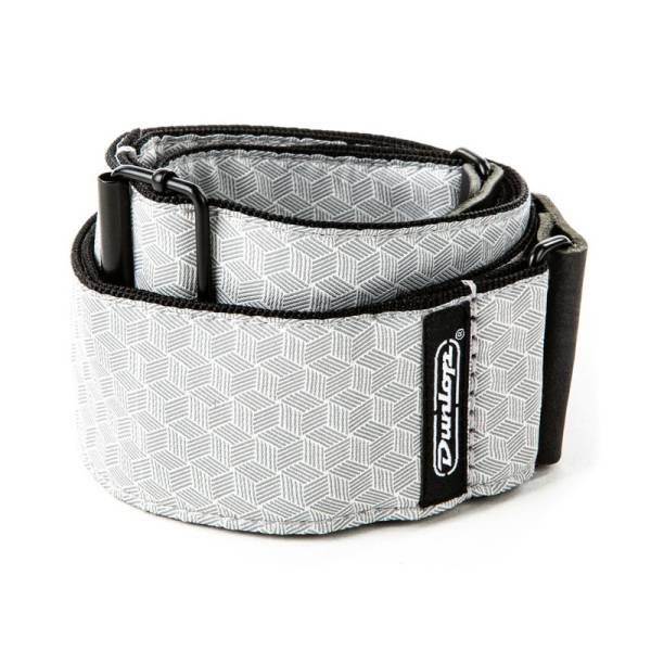 Ремень для гитары DUNLOP D6712 JACQUARD CUBE HATCH LIGHT GREY STRAP