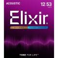 Струни для акустичної гітари Elixir 11050 Polyweb 80/20 Bronze Light 12/53
