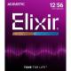 Струни для акустичної гітари Elixir 11075 Polyweb 80/20 Bronze Light Medium 12/56