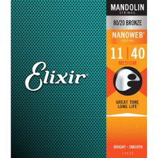 Струны для мандолины Elixir 11525 80/20 Bronze Nanoweb Medium 11/40