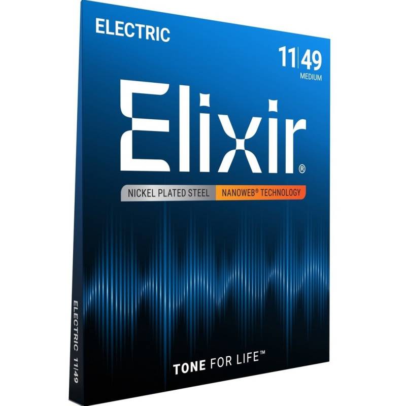 Струны для электрогитары Elixir 12102 Nanoweb Nickel Plated Steel Medium 11/49