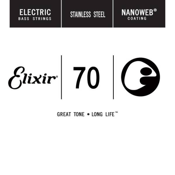 Струна Elixir 13371 Nanoweb Stainless Steel .070