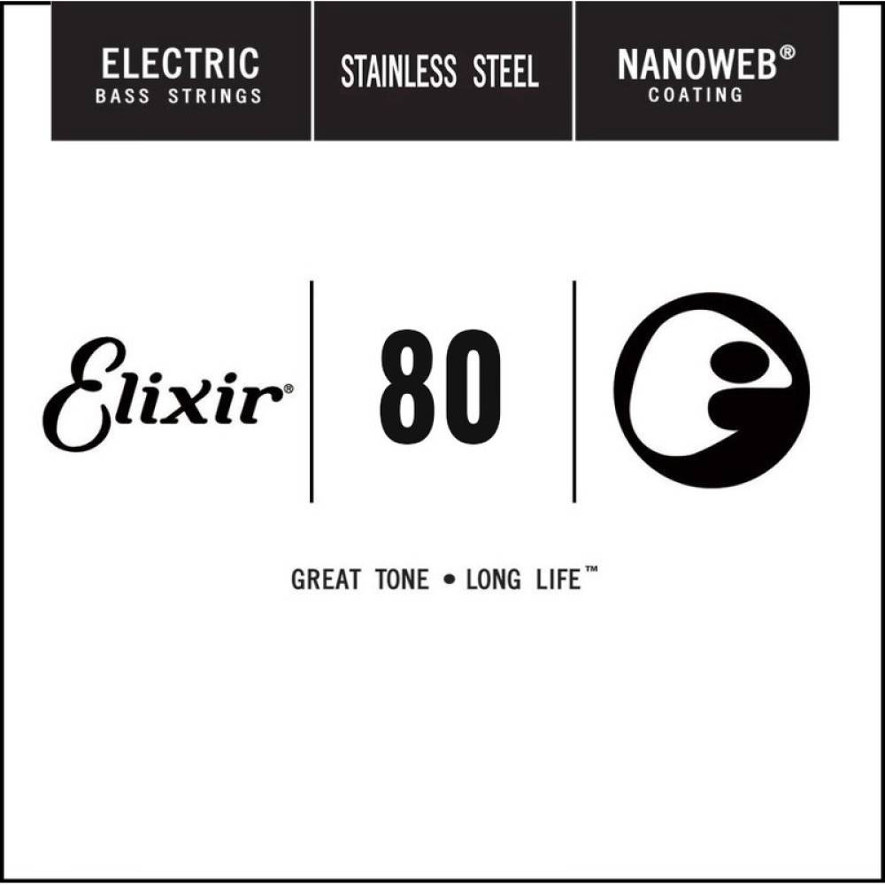 Струна Elixir 13381 Nanoweb Stainless Steel .080