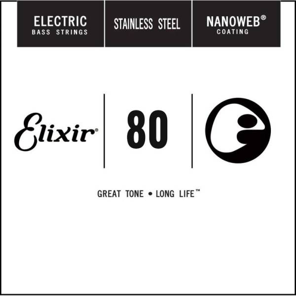 Струна Elixir 13381 Nanoweb Stainless Steel .080