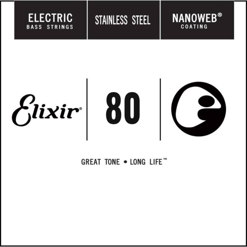 Струна Elixir 13381 Nanoweb Stainless Steel .080