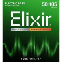Струны для бас-гитары Elixir 14102 Nanoweb Coated Nickel Plated Steel Heavy 4-String 50/105