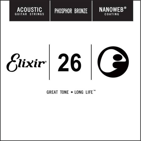 Струна Elixir 14126 Nanoweb Phosphor Bronze .026