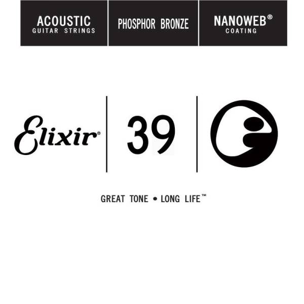 Струна Elixir 14139 Nanoweb Phosphor Bronze .039