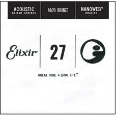 Струна Elixir 15127 Nanoweb 80/20 Bronze .027