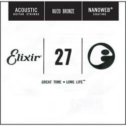 Струна Elixir 15127 Nanoweb 80/20 Bronze .027