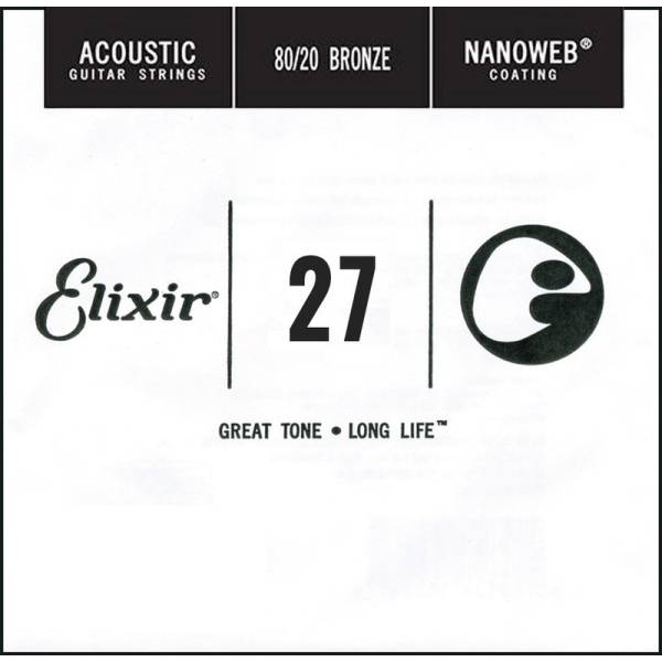 Струна Elixir 15127 Nanoweb 80/20 Bronze .027