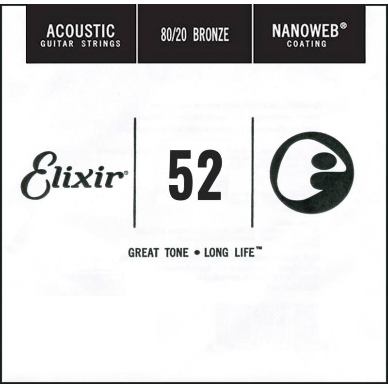 Струна Elixir 15152 Nanoweb 80/20 Bronze .052