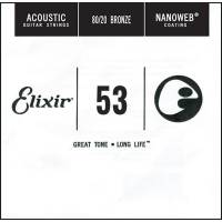 Струна Elixir 15153 Nanoweb 80/20 Bronze .053