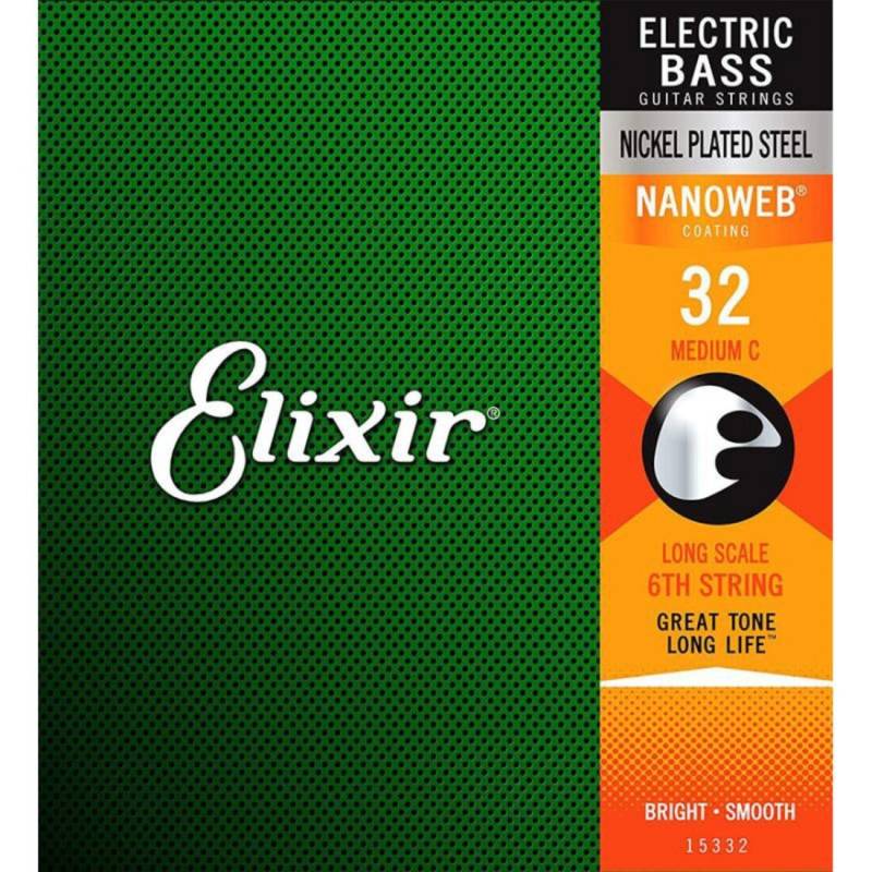 Струна Elixir 15332 Nanoweb Coated Nickel Plated Steel Medium C 032