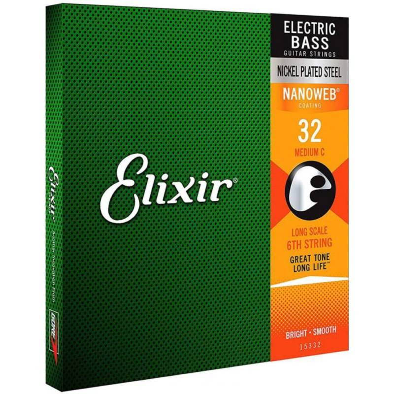 Струна Elixir 15332 Nanoweb Coated Nickel Plated Steel Medium C 032