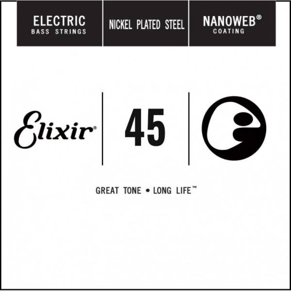 Струна Elixir 15345 Nanoweb Long Scale .045