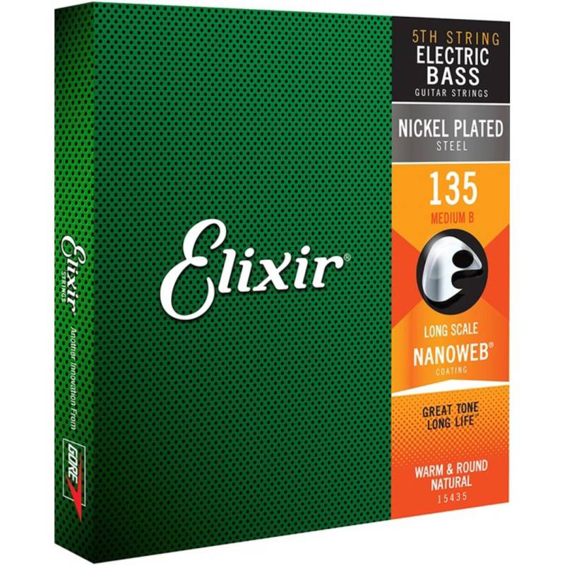 Струна Elixir 15435 Nanoweb Coated Nickel Plated Steel 5th 135 Medium B