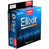 Струны для электрогитары Elixir 3 Pack 16542 Nanoweb Nickel Plated Steel Light 10/46
