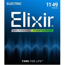 Струны для электрогитары Elixir 19102 Optiweb Nickel Plated Steel 11/49