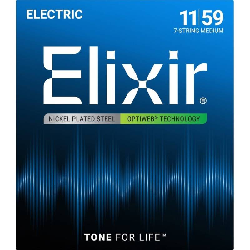 Струны для электрогитары Elixir 19106 Optiweb Nickel Plated Steel 7-String Medium 11/59