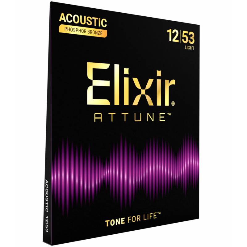 Струны для акустической гитары Elixir 21052 Attune Phosphor Bronze Acoustic Light 12/53