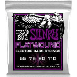 Струни для бас-гітари Ernie Ball 2811 Cobalt Slinky Flatwound 55/110