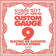 Струна Ernie Ball 1009 Plain Steel .009