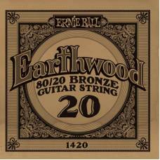 Струна Ernie Ball 1420 Earthwood 80/20 Bronze .020