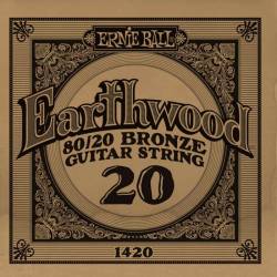 Струна Ernie Ball 1420 Earthwood 80/20 Bronze .020