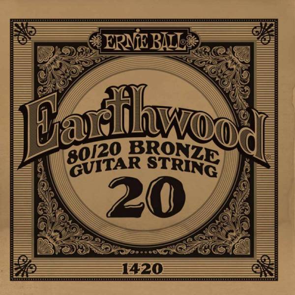Струна Ernie Ball 1420 Earthwood 80/20 Bronze .020