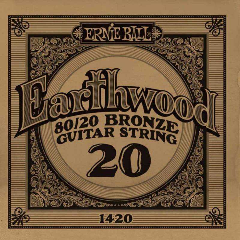 Струна Ernie Ball 1420 Earthwood 80/20 Bronze .020