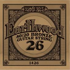 Струна Ernie Ball 1426 Earthwood 80/20 Bronze .026