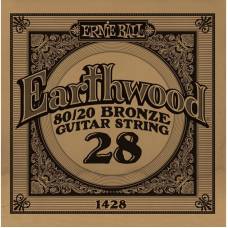 Струна Ernie Ball 1428 Earthwood 80/20 Bronze .028