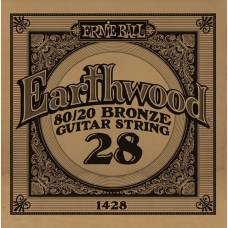 Струна Ernie Ball 1428 Earthwood 80/20 Bronze .028