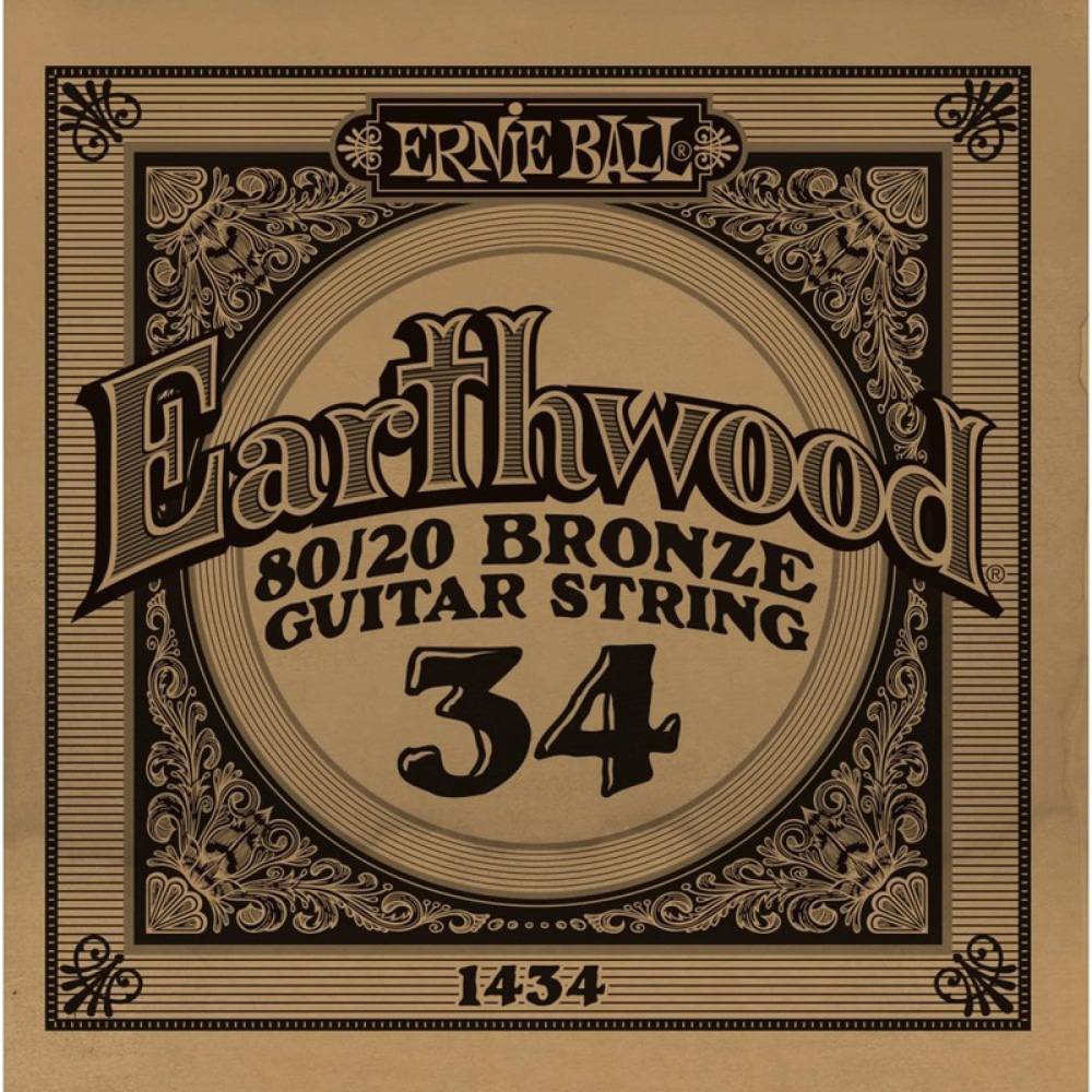 Струна Ernie Ball 1434 Earthwood 80/20 Bronze .034