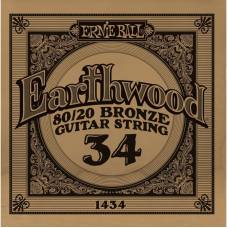 Струна Ernie Ball 1434 Earthwood 80/20 Bronze .034