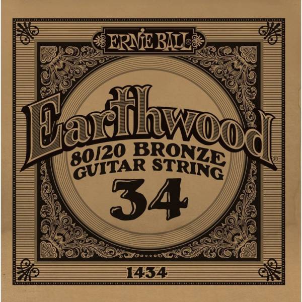 Струна Ernie Ball 1434 Earthwood 80/20 Bronze .034