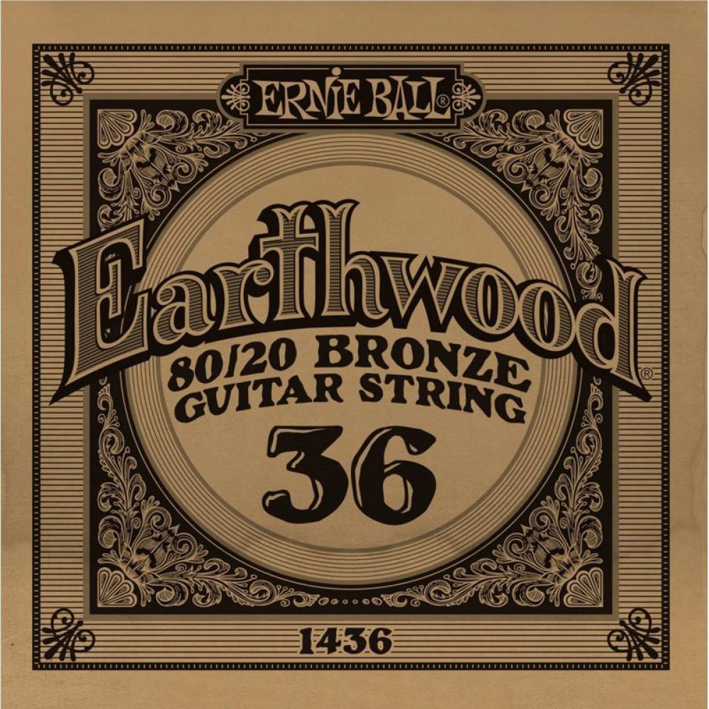 Струна Ernie Ball 1436 Earthwood 80/20 Bronze .036