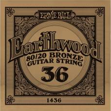 Струна Ernie Ball 1436 Earthwood 80/20 Bronze .036