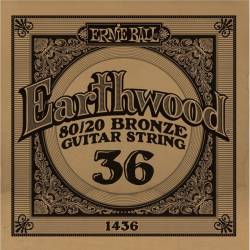 Струна Ernie Ball 1436 Earthwood 80/20 Bronze .036