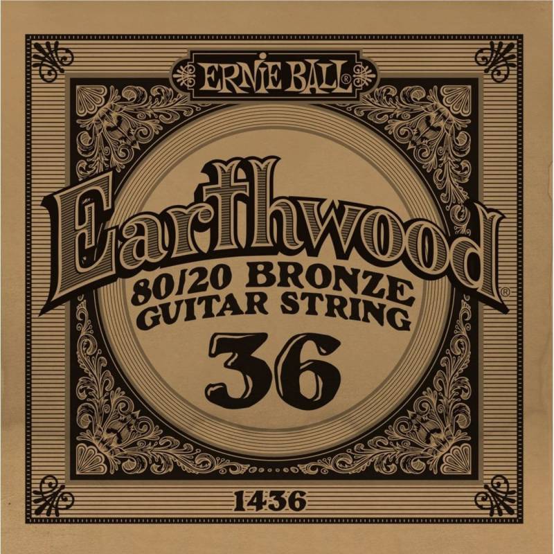 Струна Ernie Ball 1436 Earthwood 80/20 Bronze .036
