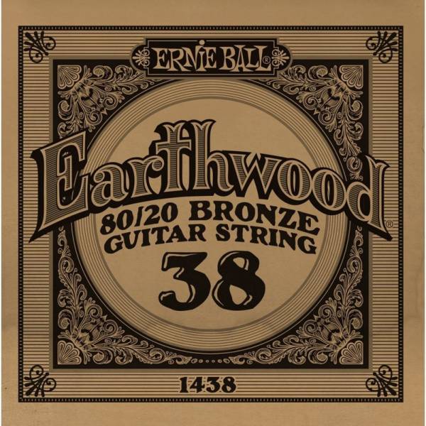 Струна Ernie Ball 1438 Earthwood 80/20 Bronze .038