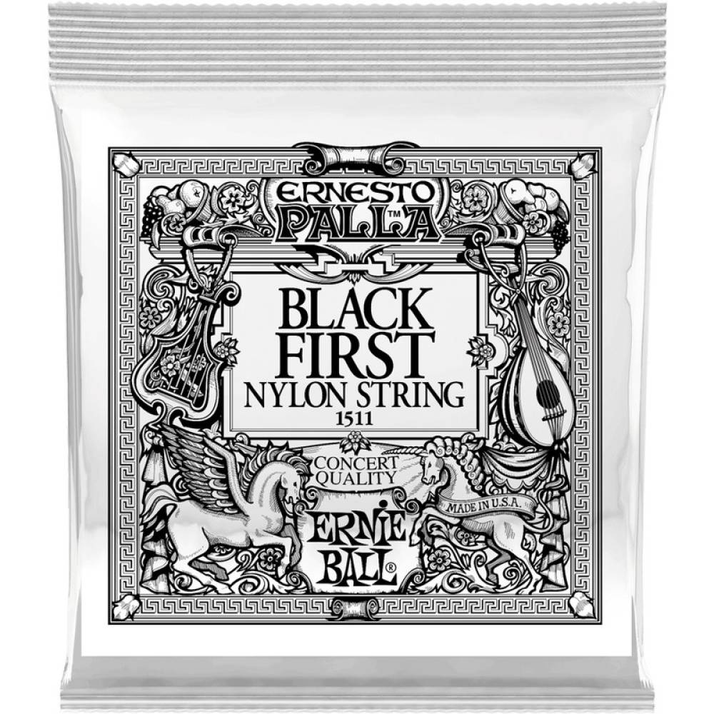 Струна Ernie Ball 1511 Black 1st Ernesto Palla Nylon .028