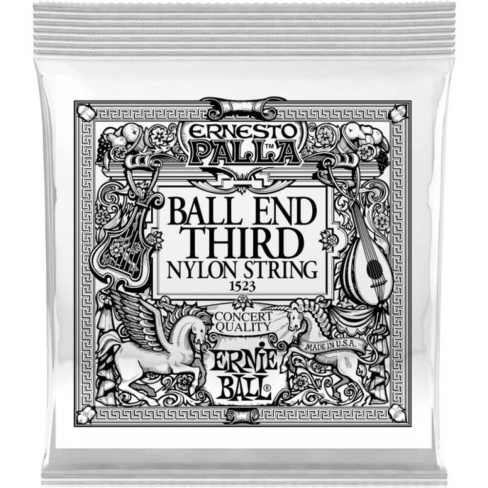 Струна Ernie Ball 1523 Black 3rd Ernesto Palla Nylon Ball End .040