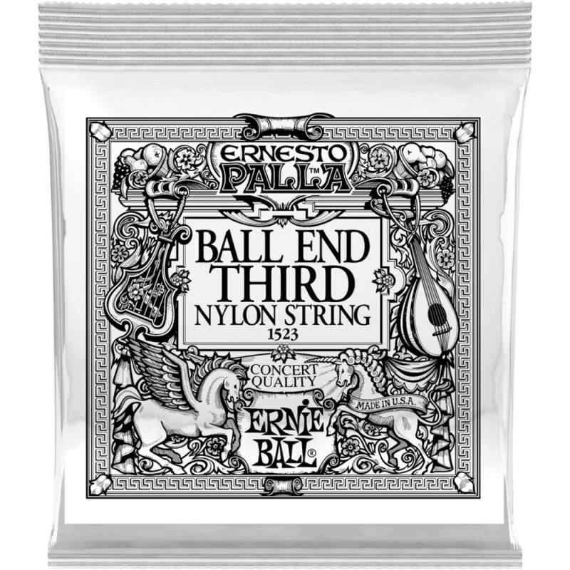 Струна Ernie Ball 1523 Black 3rd Ernesto Palla Nylon Ball End .040