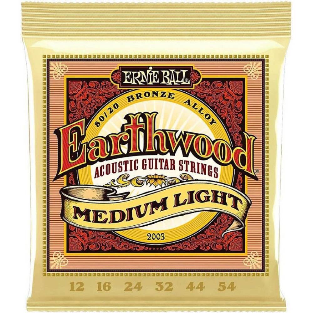 Струни для акустичної гітари Ernie Ball 2003 Earthwood 80/20 Bronze Medium Light 12/54