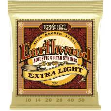 Струни для акустичної гітари Ernie Ball 2006 Earthwood 80/20 Bronze Extra Light 10/50